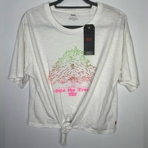 Levi's nwt graphic tie front t-shirt
